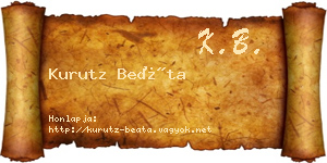 Kurutz Beáta névjegykártya